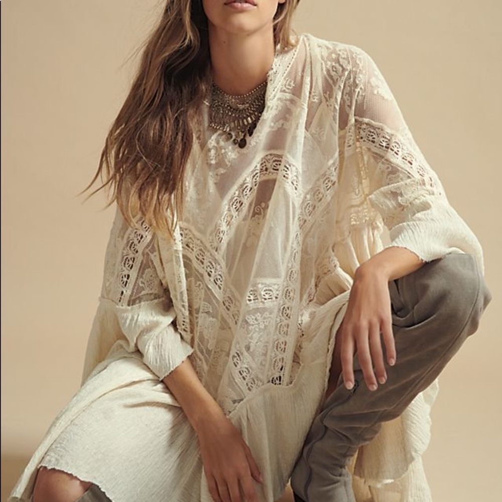 Free People Layered In Lace Swing Dress
